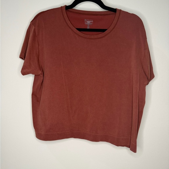 Athleta Seamless Active Boxy Cropped Short Sleeve Tee, Size M - Picture 2 of 3